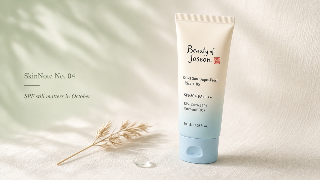 SkinNote No. 04 — October SPF: Why a Light Shield Still Matters